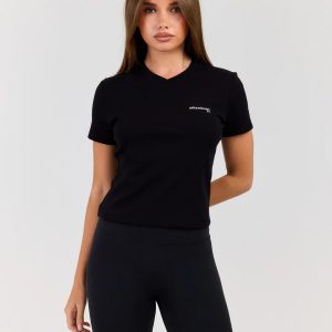 EE Baby V Neck Tee Black