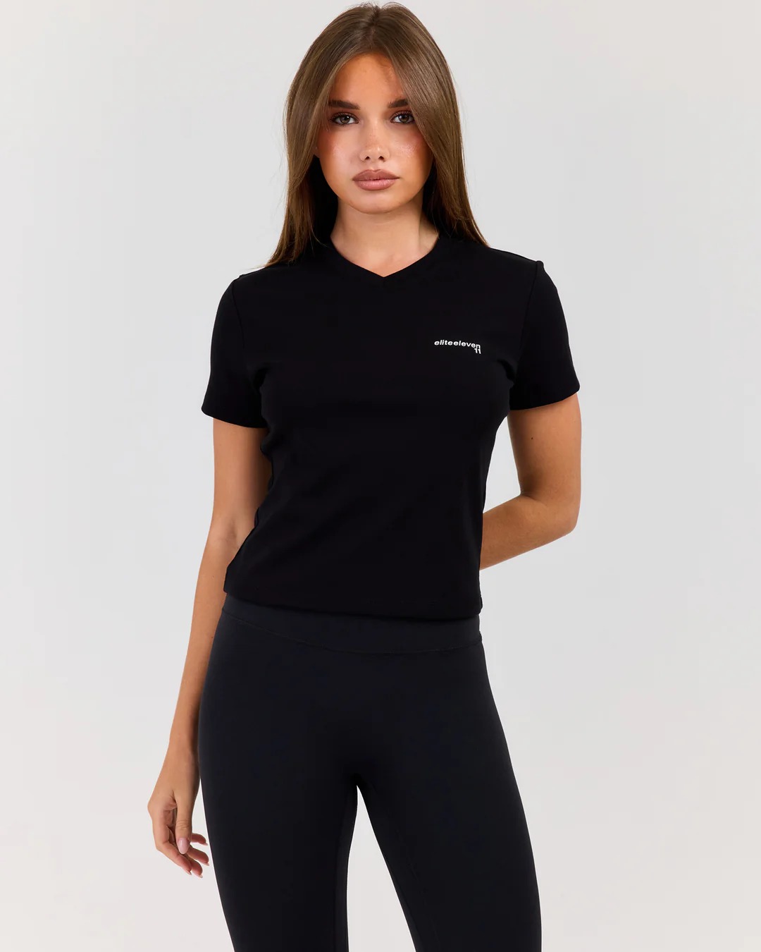 EE Baby V Neck Tee Black EE Baby V Neck Tee Black