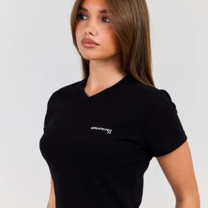 EE Baby V Neck Tee Black